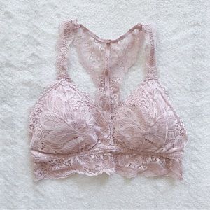pink lace racerback